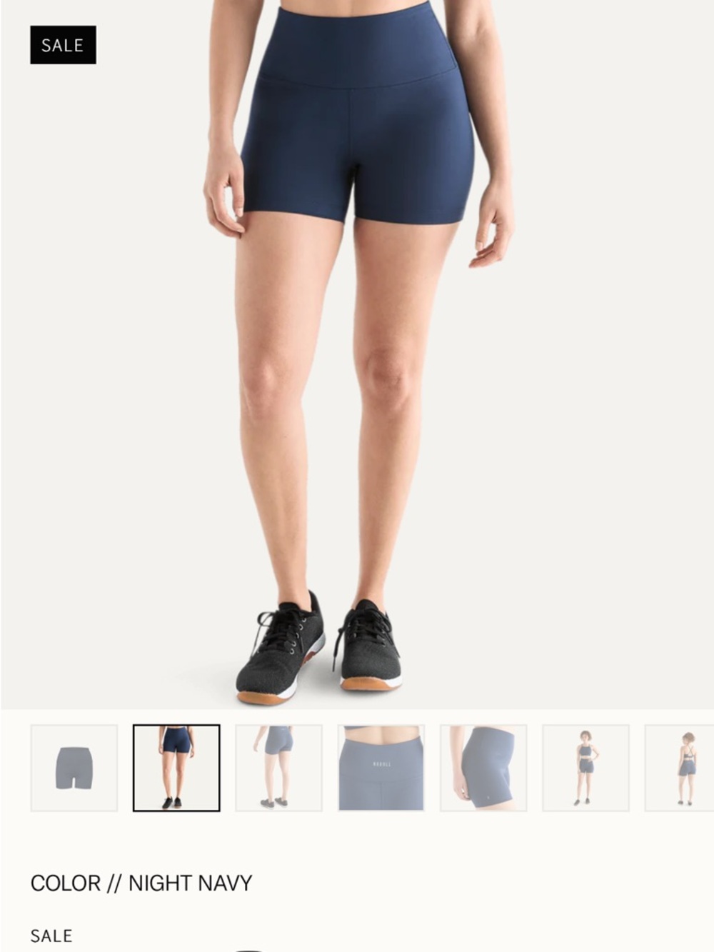 NOBULL Navy Blue Women's Training Shorts - Picture 6 of 7